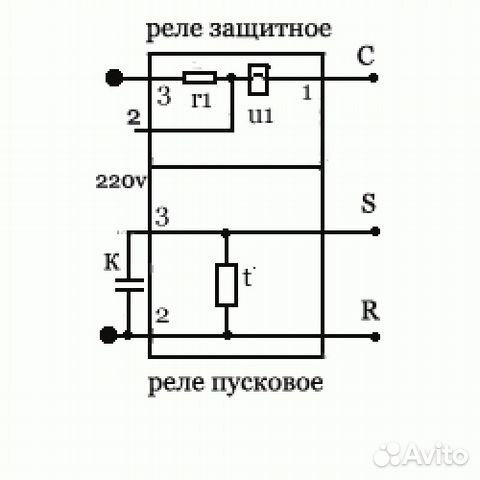 Схема пускозащитного реле 103n0021 Схема пускозащитного реле 103n0021
