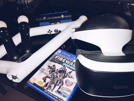 Sony VR + Aim + 2 PS Move + PS камера + игра
