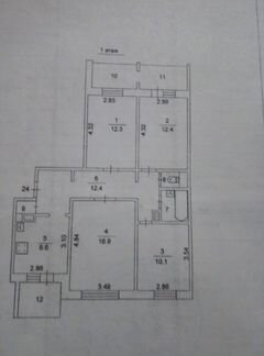 4-комнатные-к квартира, 87 м², 1/5 эт.