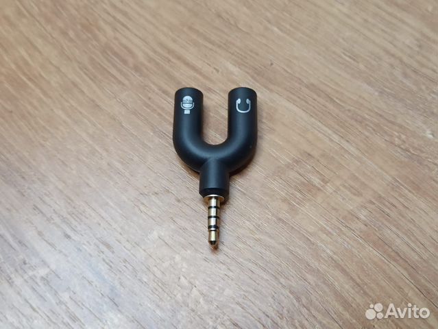 Переходник Jack 3,5-2x3,5mm для наушников и микро