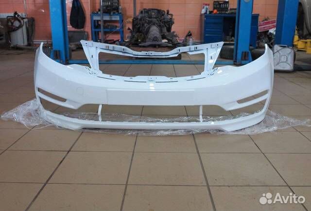 Бампер передний Киа Рио 3 белый