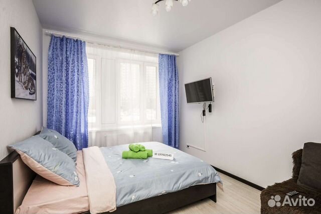 

1-к. квартира, 38 м², 2 кровати