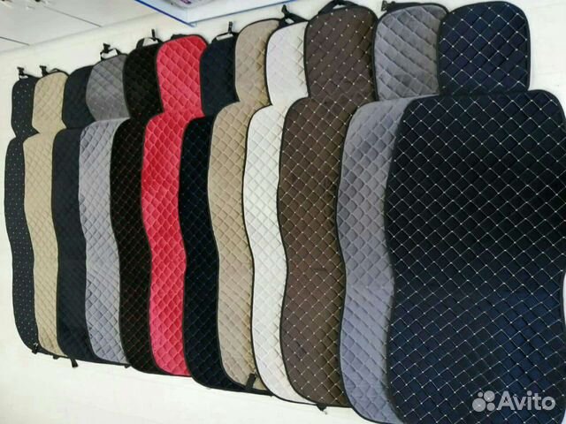 Накидки на сиденья Велюр Premium Romb черная нить