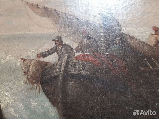 Картина маслом на холсте старинная