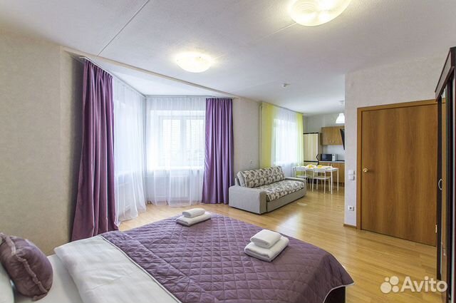 

1-к. квартира, 46 м², 2 кровати