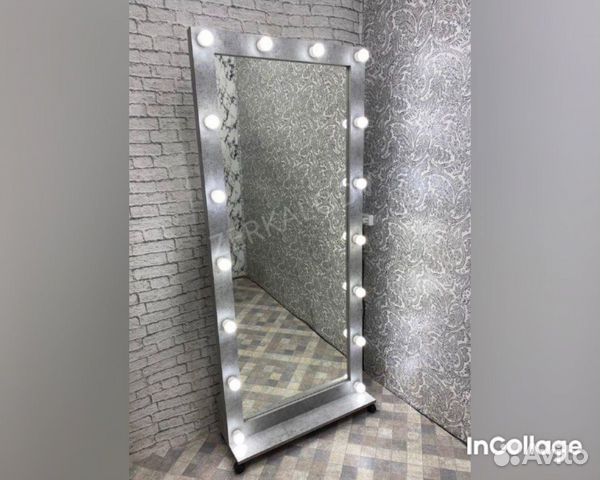 Ростовое зеркало с лампами 180*80