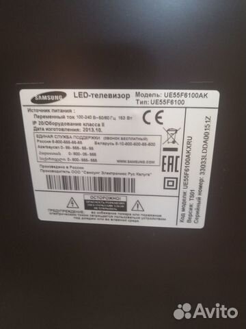 Тв Samsung LED, модель UE55F6100AK