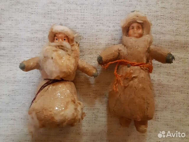 Ватная елочная игрушка СССР