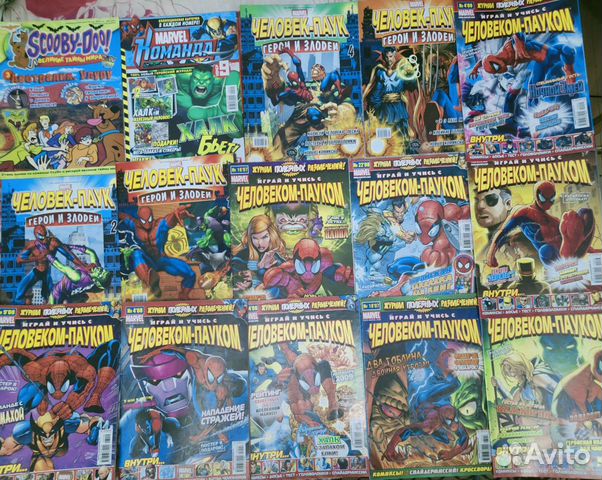 Журналы с комиксами Marvel и Скуби Ду