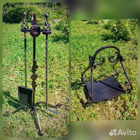 Набор для камина печи мангала кочерга совок