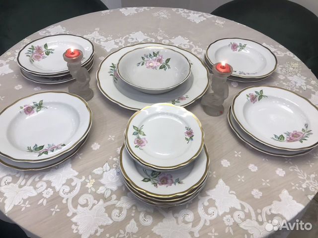 Дулёвский столовый сервиз на 4 персоны СССР 1986 г