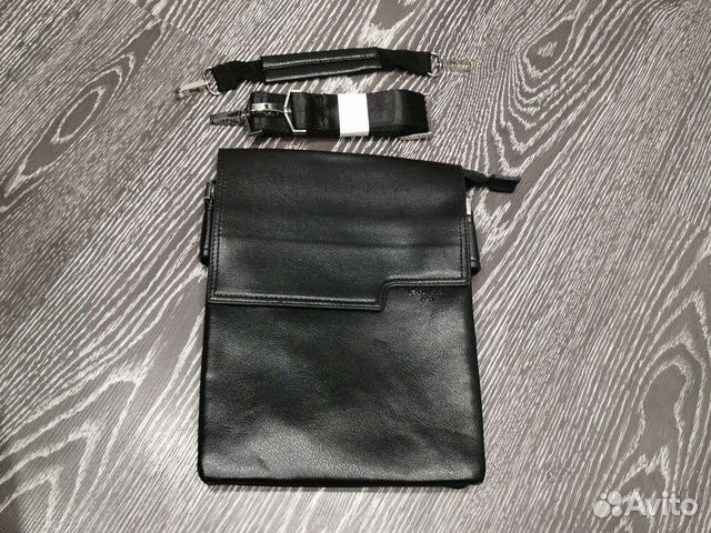 Мужская кожаная сумка через плечо новая