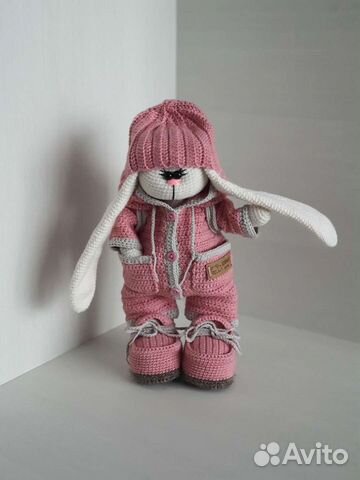 Заяц Тильда, вязаные игрушки ручной работы