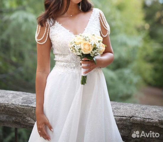 Свадебное платье блестящее