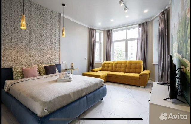 

1-к. квартира, 46 м², 2 кровати