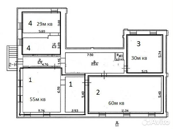 Помещение свободного назначения, 30 м² Помещение свободного назначения, 30 м²