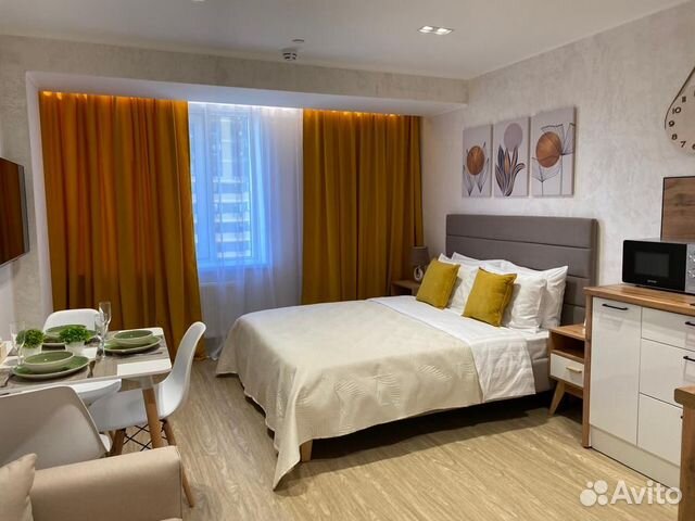 

Квартира-студия, 27 м², 2 кровати