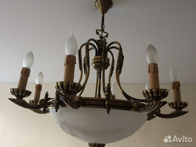 Люстра хрусталь, цвет бронза, 7 свечей(Италия)