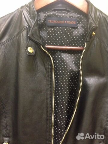 Куртка кожаная, Trussard jeans, XS, нов
