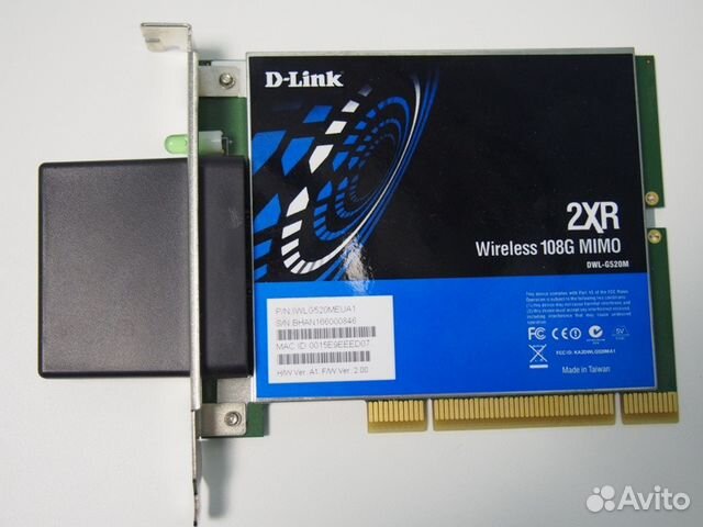 WI-FI адаптер PCI D-Link DWL-G520M