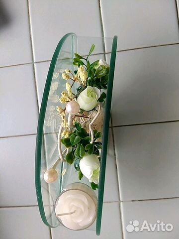 Подсвечник стеклянный, новый Подсвечник стеклянный, новый