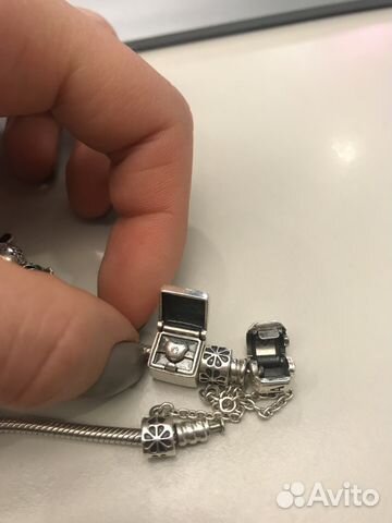 Pandora браслет шармы Паве корона клубный