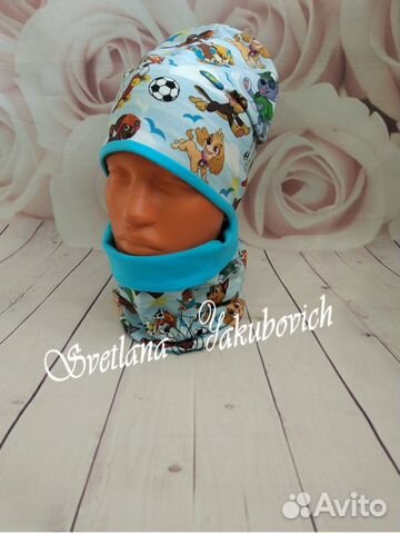 Шапка + снуд на 3-5 лет Новые