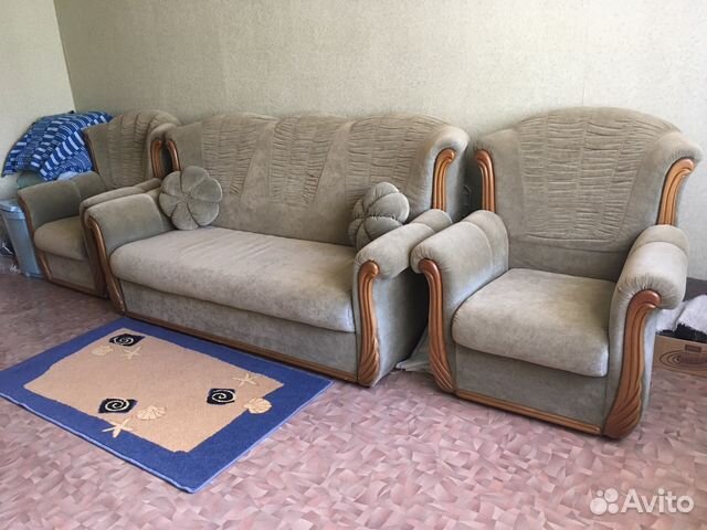 Диван и 2 кресла