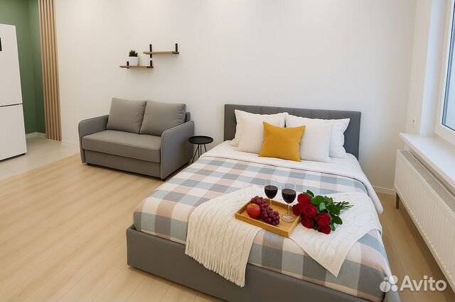 

Квартира-студия, 34 м², 2 кровати