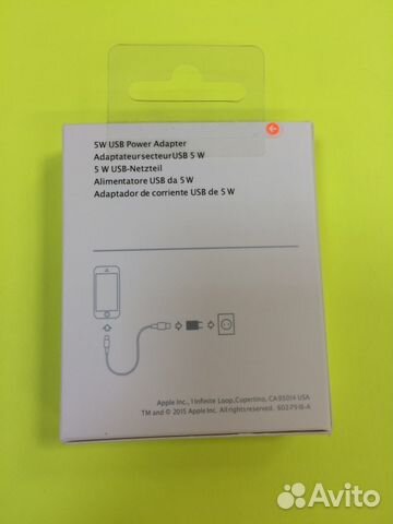 Зарядное устройство/ вилка iPhone Оригинал Коробка