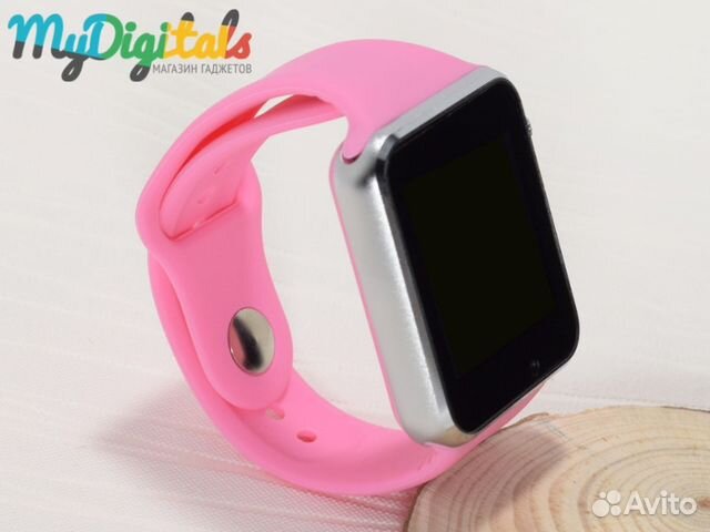 Умные часы телефон Smart Watch A1 Розовые