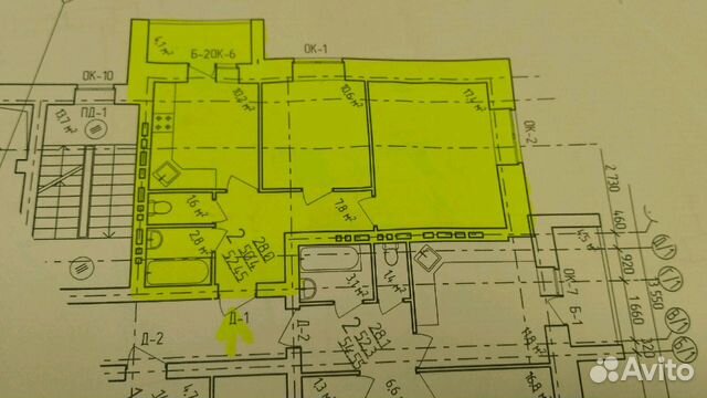 2-к квартира, 52 м², 3/10 эт.