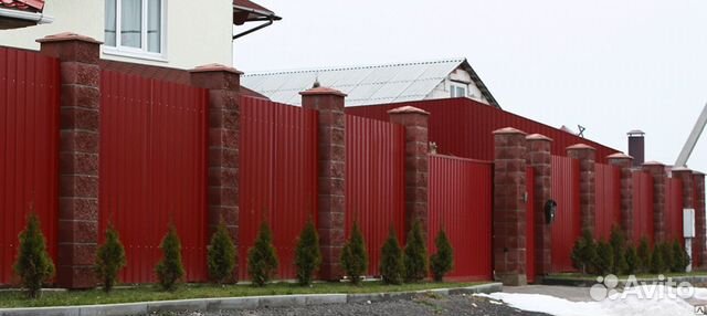 Забор из профнастила с установкой под ключ