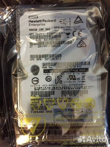 Жесткий диск HP 600GB 6G 10K 2.5 SAS 641552-003