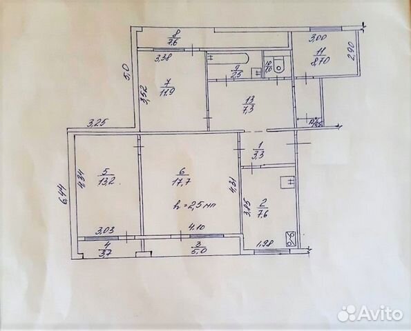 4-к квартира, 81 м², 6/9 эт.