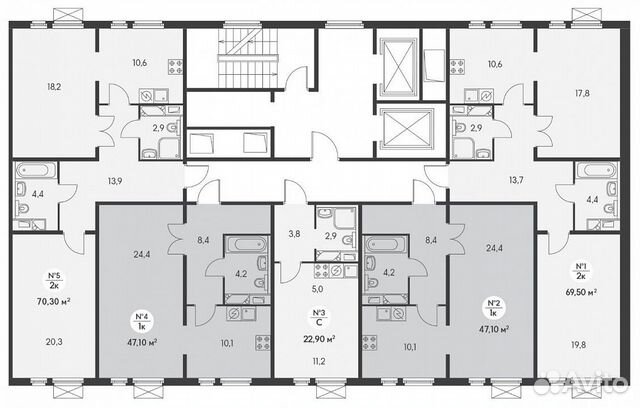 Студия, 22.7 м², 14/16 эт.