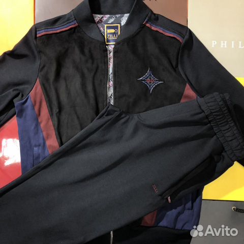 Zilli замшевый спортивный костюм чёрный