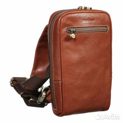 Кожаная сумка-слинг Gianni Conti 912112 TAN