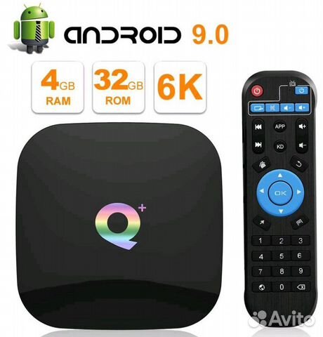 Android TV Box Q plus 4K смарт тв приставка