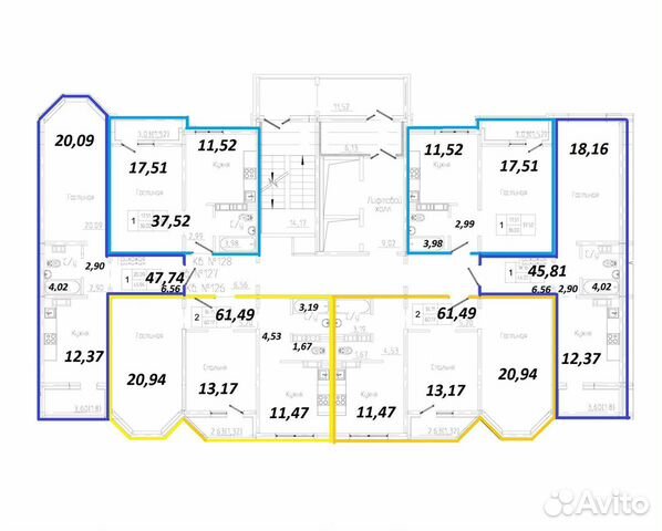 2-к квартира, 60 м², 7/17 эт. 2-к квартира, 60 м², 7/17 эт.