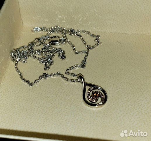 Кулон золотой с цепью Россия