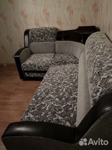 Диван угловой с баром и подсветкой