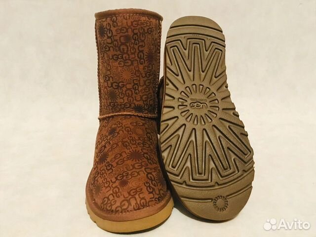 Угги Ugg рыжие эксклюзив принт новые 37размер