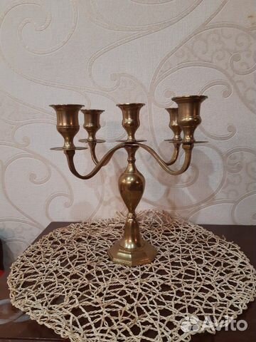 Подсвечник латунь