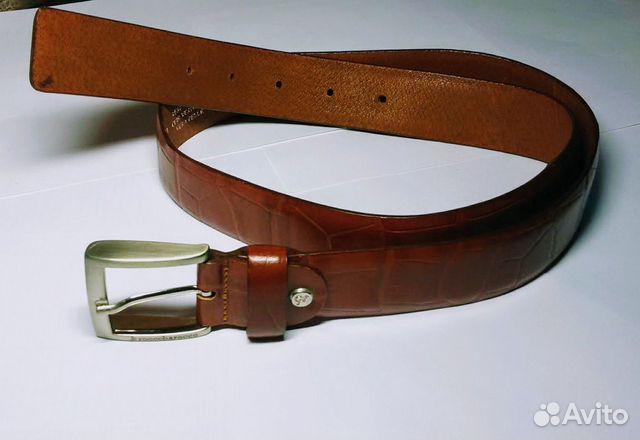 Ремень кожаный мужской - Roccobarocco - новый