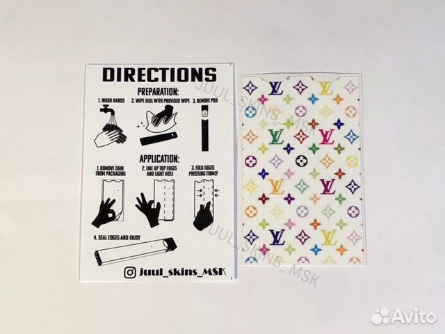 Louis Vuitton white juul skin (обложка на Джул лв