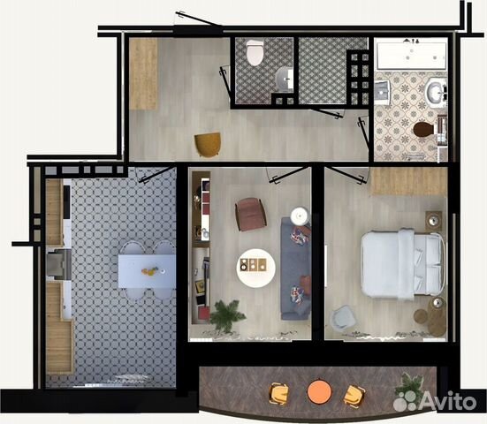 2-к квартира, 58.5 м², 18/26 эт. 2-к квартира, 58.5 м², 18/26 эт.