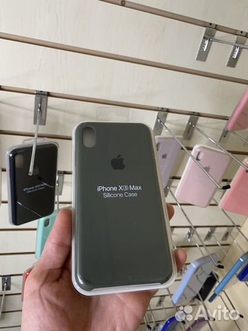 Чехол силиконовый для iPhone XS MAX (болотный)