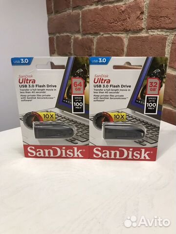 Флешка USB Sandisk Ultra USB 3.0 64Gb новая