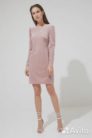 Бархатное платье со стразами zarina